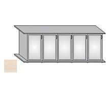Картинка анонса Подставка AquaPlus 200 (201*51*71 см) с пятью дверками МДФ со стеклами, выбеленный дуб, собранная, подходит для модели аквариума LUX П700